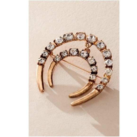 Free People Horsing Around Brooch in Gold Rhinestone Yellowstone Western Horse - Picture 12 of 14